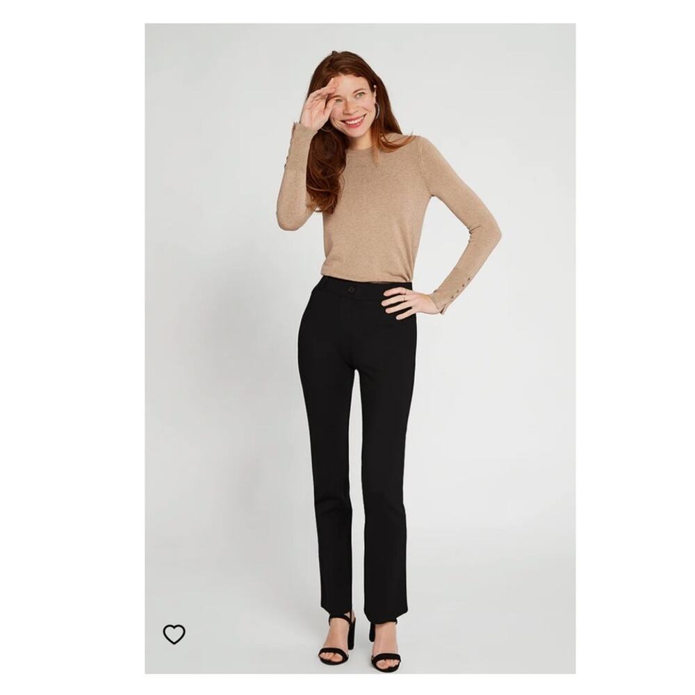 Betabrand Black Dress Pant Yoga Pants Sz.S Long